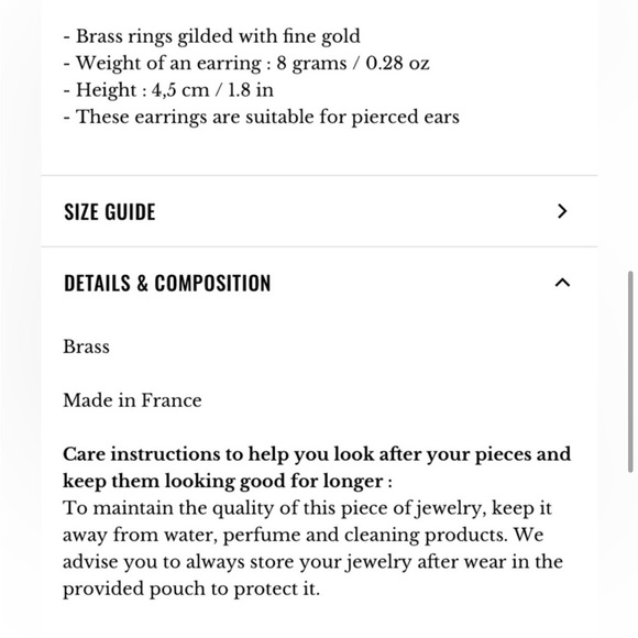 NWOT SÉZANE Clarisse Gold Hoop Earrings - Picture 6 of 7